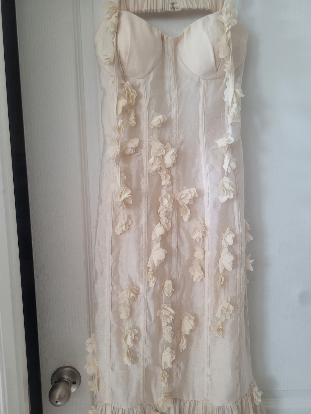"As Seen In Tyler Perry's movie Why Did I Get Married" Cream Floral  Dress